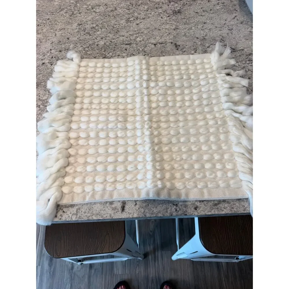 Quince - Dana Wool Fringe Pillow Cover - Ivory - 20x20